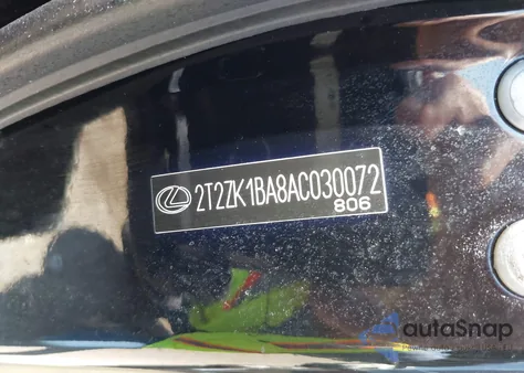 2010 Lexus Rx 350 из США, поврежденный, VIN 2T2ZK1BA8AC030072